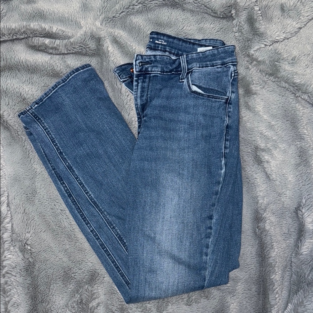Old Navy Blue Straight Leg Jeans with Authentic Indigo Wash